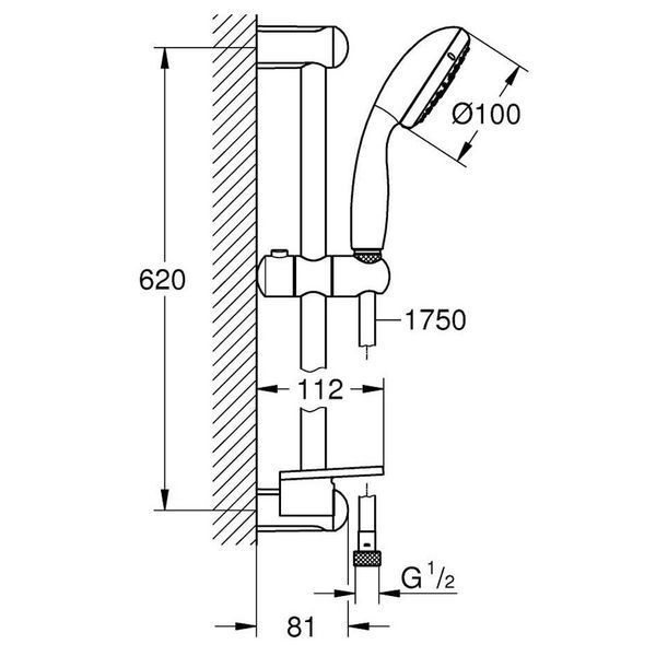 Душовий набір Grohe Tempesta 100 28593002 28593002 фото