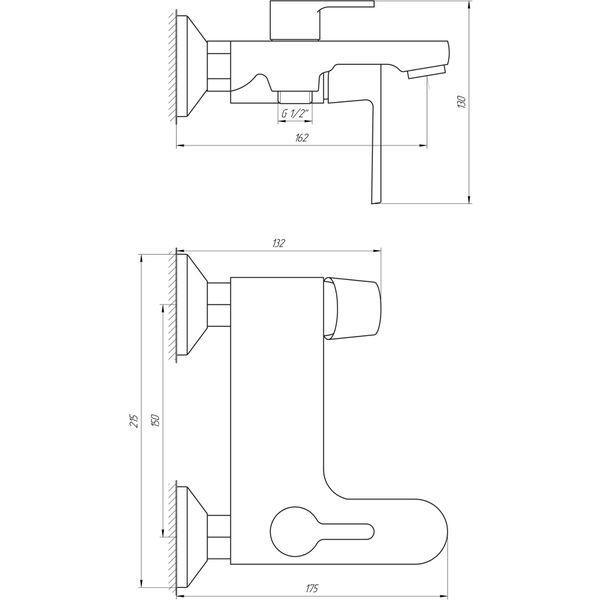 Смеситель для ванны Globus Lux Laguna GLA-0102N 000019195 фото