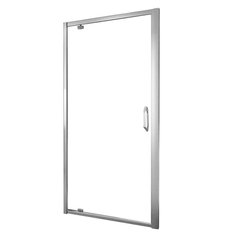 X1 дверь 90*190см распашная для ниши и боковой стенки, профиль глянцевый хром, стекло прозрачное