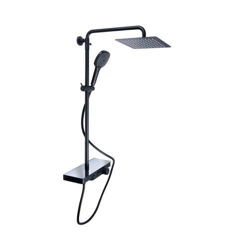 Душевая система с термостатом Qtap Sloup 57T105VNKBB Black Matt SD00041854 фото