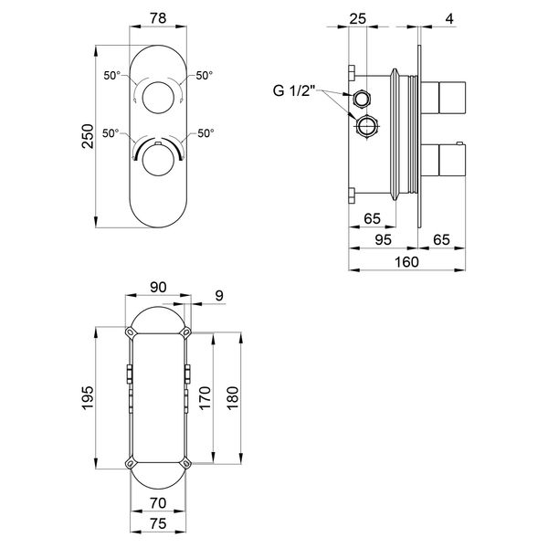 Термостат скрытого монтажа Qtap Votice 65T105OGC SD00041879 фото