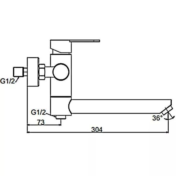 Змішувач для ванни Frap F32801-6 чорний F32801-6 фото