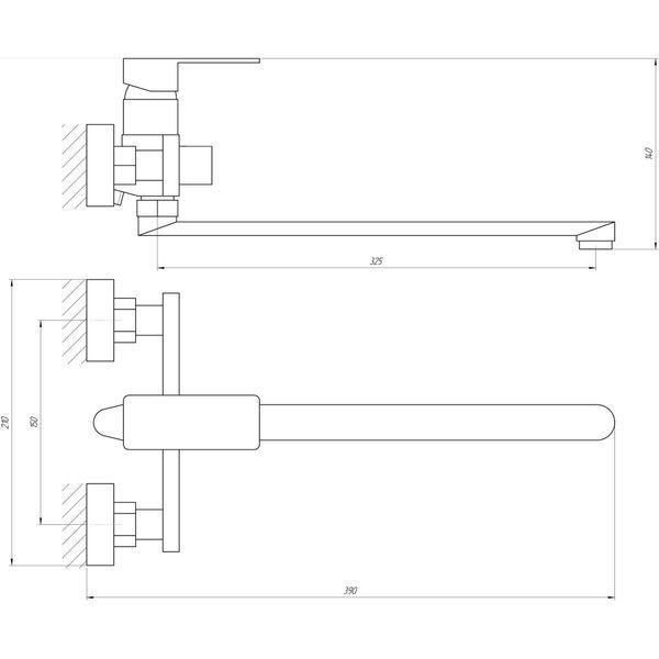 Змішувач для ванни Globus Lux Milano GLM-0208N 000022570 фото