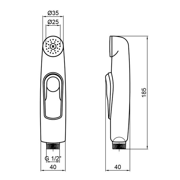 Лейка для гигиенического душа Qtap Rucni CRMA020 SD00035710 фото