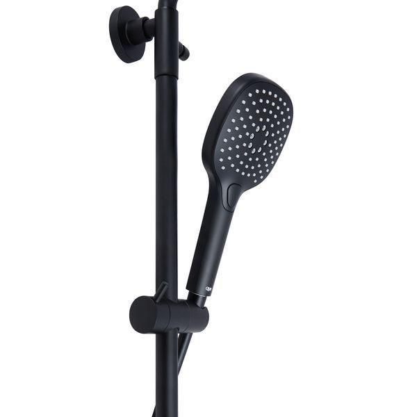 Душова система з термостатом Qtap Sloup 57T105VNKBB Black Matt SD00041854 фото