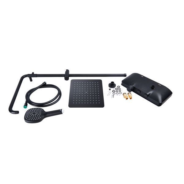 Душова система з термостатом Qtap Sloup 57T105VNKBB Black Matt SD00041854 фото