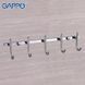 Вешалка для полотенец Gappo G201-5 на 5 крючка хром G201-5 фото 2