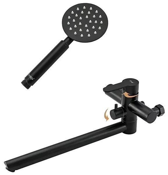 Смеситель для ванны Frap F22801-6 черный F22801-6 фото