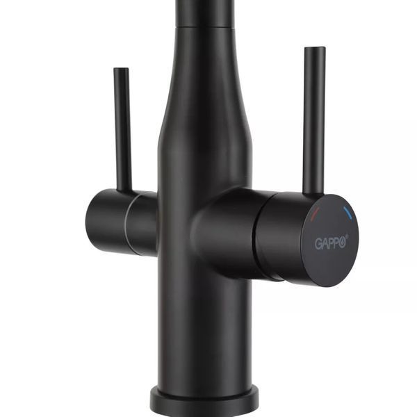 Смеситель для кухни с фильтром Gappo G4399-76 черный G4399-76 фото