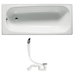 Комплект: CONTESA ванна 170*70см прямоугольная, без ножек + SIMPLEX сифон для ванны
