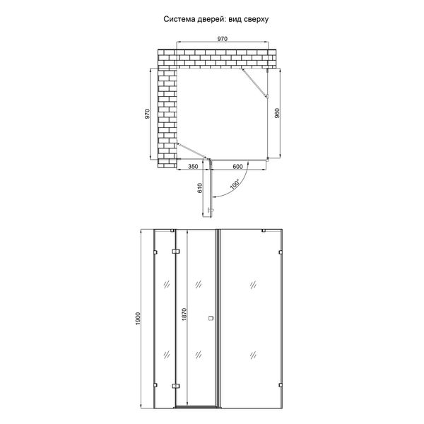 Душевая кабина Qtap Capricorn CRM1011SC6 100х100 см стекло 6 мм SD00039712 фото