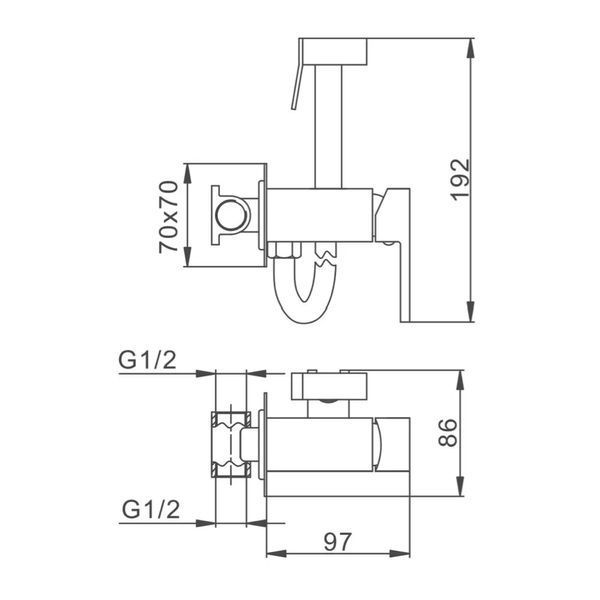 Гігієнічний душ Frap F7506-6 чорний F7506-6 фото