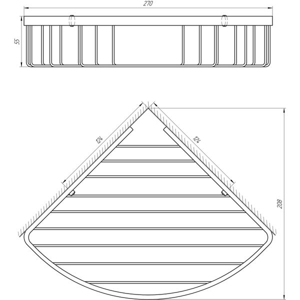 Полка угловая TOPAZ 4114 000012272 фото