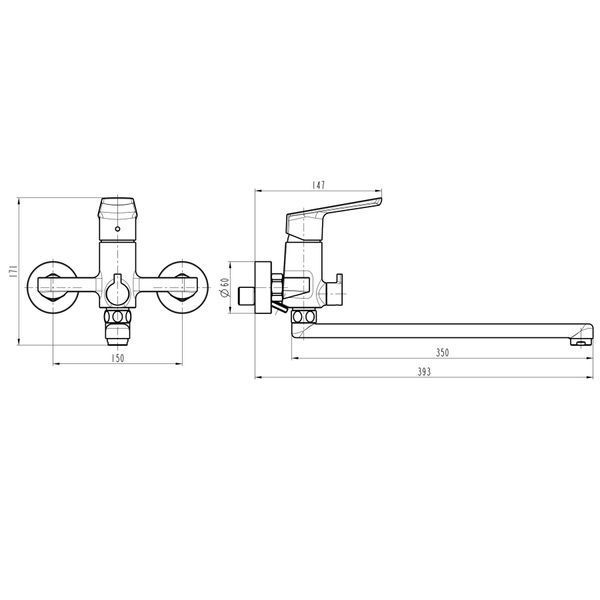 Смеситель для ванны Topaz Lexi TL21208-H57-0 000019550 фото