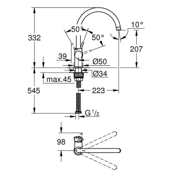 Смеситель для кухни Grohe BauClassic 31234001 31234001 фото