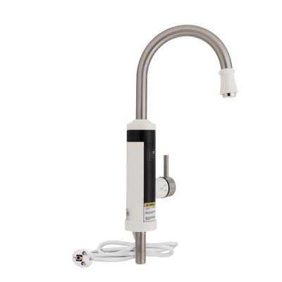 Проточний кран-водонагрівач для кухні Lidz Warm 059 White/Chrome SD00041981 фото