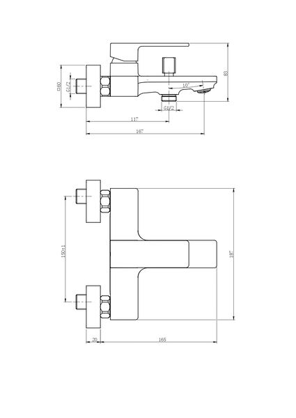 Смеситель для ванны Perla Robin белый PBZ6204W PBZ6204W фото