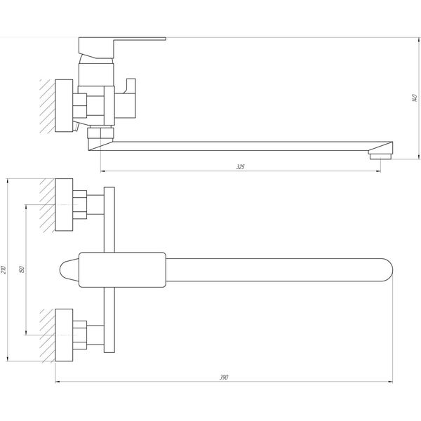 Смеситель для ванны Globus Lux Milano GLM-0208 000017067 фото