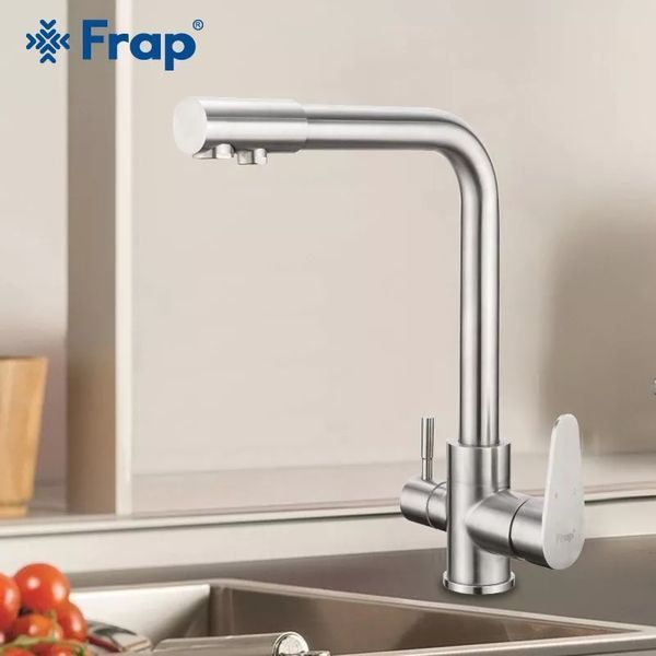 Смеситель для кухни с фильтром Frap F4348 сатин F4348 фото