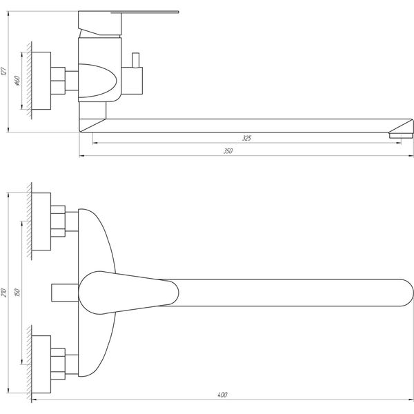 Смеситель для ванны Globus Lux Main SM-208 000018111 фото