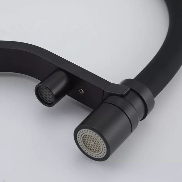 Смеситель для кухни с фильтром Gappo G4395-66 с гибким изливом черный G4395-66 фото