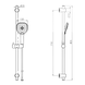 Душовий гарнітур Volle Cascada B70 cepillado niquel 1586.170302 1586.170302 фото 2