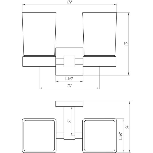 Стакан двойной Globus Lux SQ9428 000022211 фото