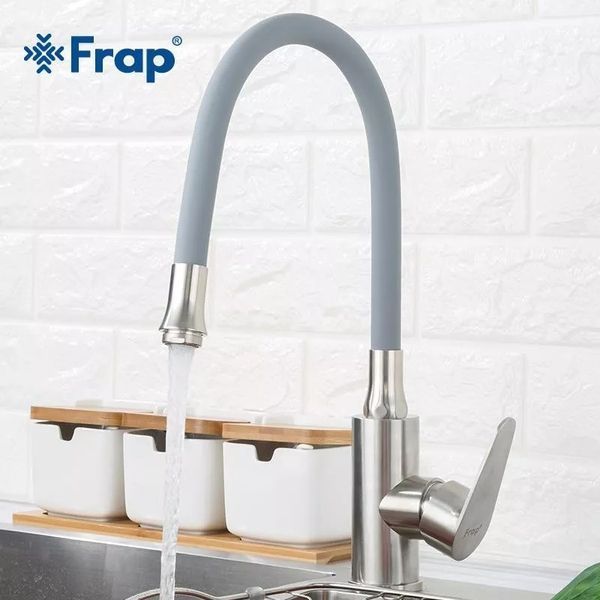 Смеситель для кухни Frap F4448 с гибким изливом сатин F4448 фото