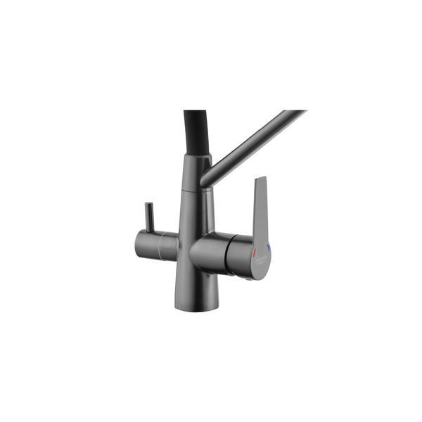 Смеситель для кухни с фильтром Kroner KRP Edelstahl Klassisch - PVD03817BLK CV031898 фото