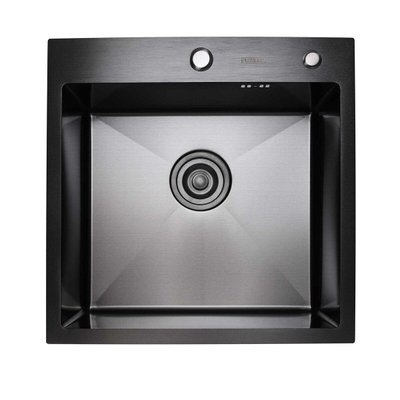 Кухонна мийка Platinum Handmade 500х500х220 PVD чорна 000032261 фото