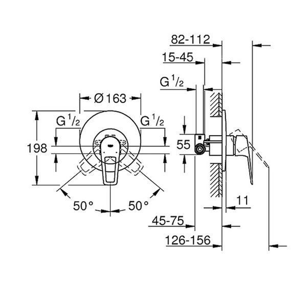 Змішувач прихованого монтажу Grohe BauLoop New 29080001 29080001 фото