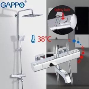 Душевая система с термостатом Gappo G2499-40 сатин G2499-40 фото