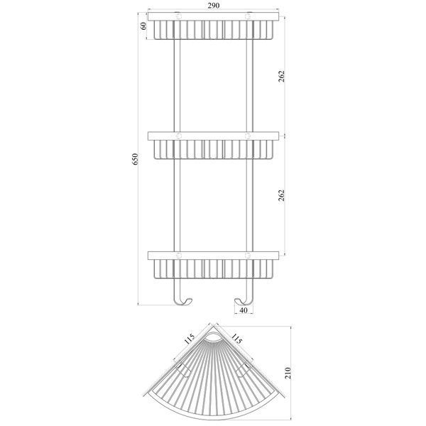 Поличка кутова TOPAZ 4115-3 000021260 фото