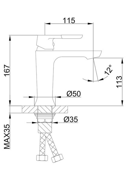 Смеситель для умывальника Frap F1034 белый/хром F1034 фото