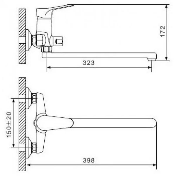 Смеситель для ванны Gappo G2236 хром G2236 фото