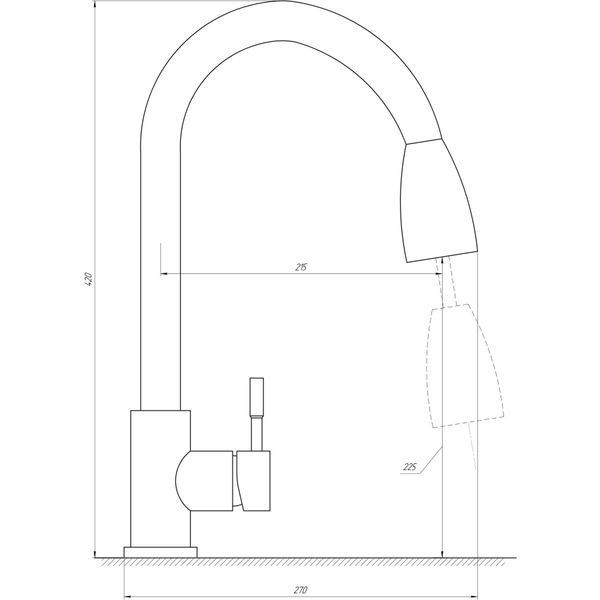Змішувач для кухні Globus Lux Alpen SBT1-2031-GP 000026599 фото
