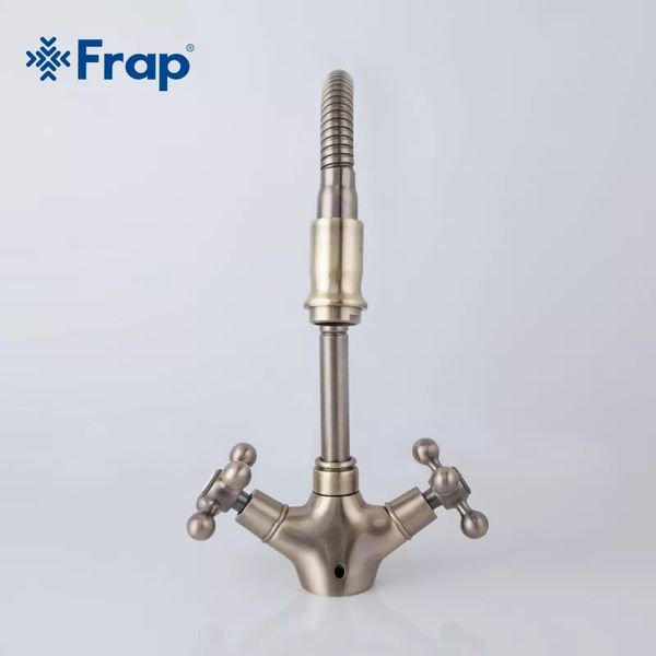 Смеситель для кухни Frap F4319-4 с гибким изливом бронза F4319-4 фото