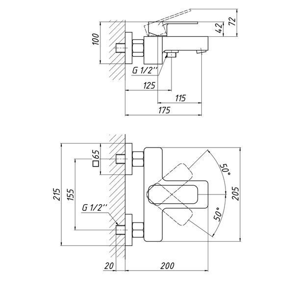 Смеситель для ванны Qtap Namesti Chrome SD00042103 фото