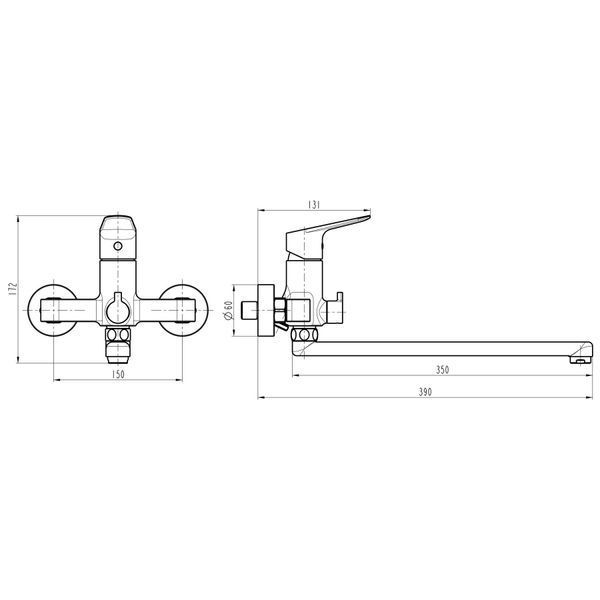 Змішувач для ванни Topaz Capri TCA-15208-H37 000028362 фото