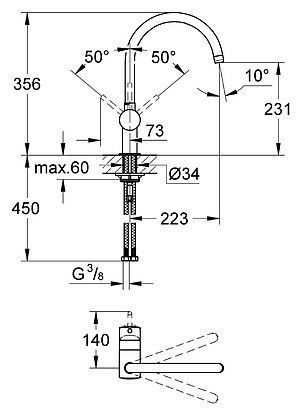 Змішувач для кухні Grohe Minta чорний 32917KS0 32917KS0 фото
