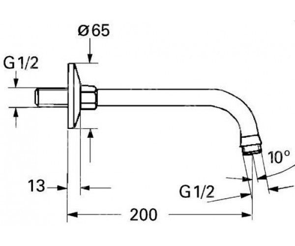 Кронштейн для верхнього душу Grohe Relexa 27406000 27406000 фото