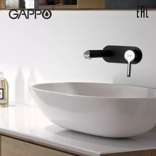 Змішувач для раковини Gappo G1003-26 чорний/хром G1003-26 фото
