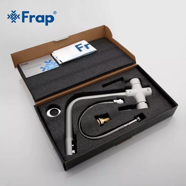 Смеситель для кухни с фильтром Frap F4352-8 белый F4352-8 фото
