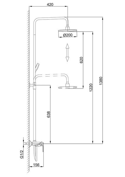 Душевая система Frap F2431 белый/хром F2431 фото