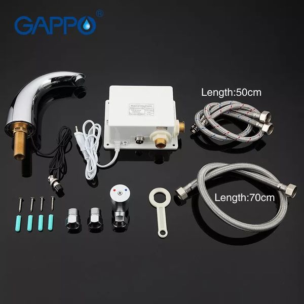 Змішувач для умивальника сенсорний Gappo G517 хром G517 фото