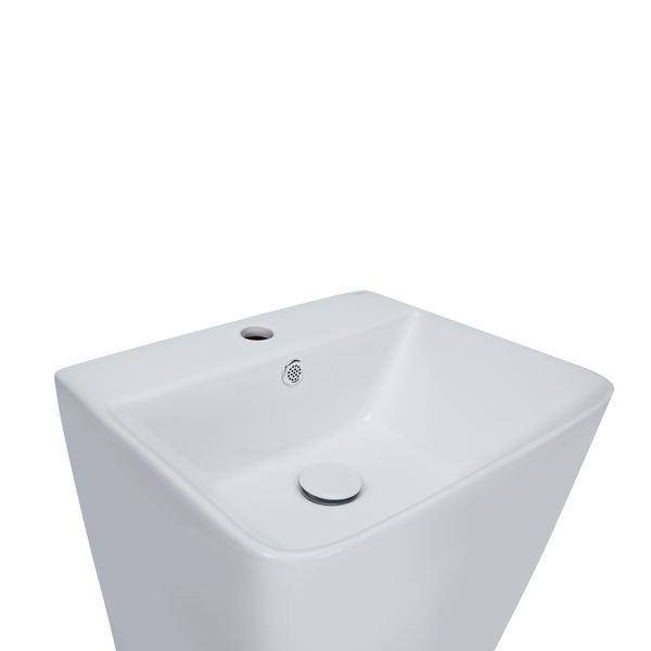 Раковина для підлоги моноблок Qtap Tern 440х380х830 White з донним клапаном SD00045935 фото