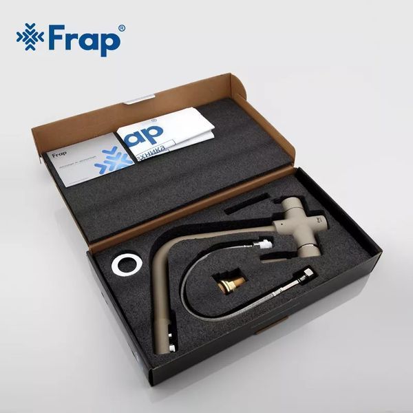 Смеситель для кухни с фильтром Frap F4352-20 бежевый F4352-20 фото