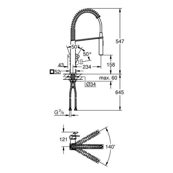 Смеситель для кухни Grohe Eurocube 31395000 31395000 фото