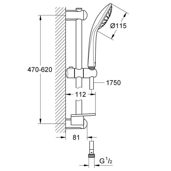 Душовий набір Grohe Euphoria 110 Mono 27266001 27266001 фото