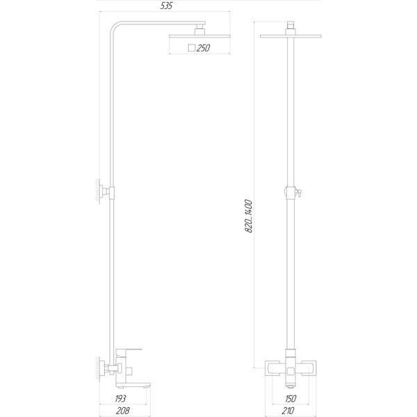 Душова система Globus Lux Sicilia VAN-SBQ-SH-02-304 000021908 фото